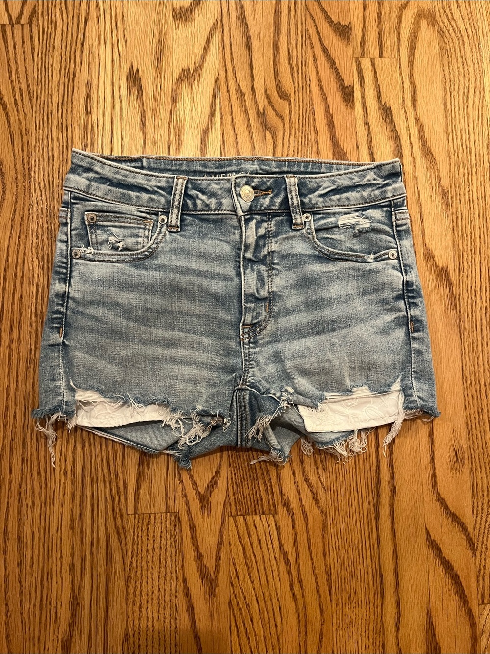 american eagle high rise shorts